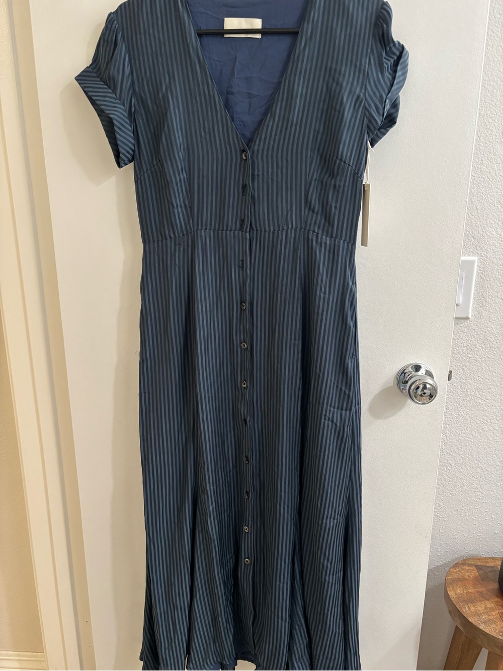 Capulet Navy and Black Striped Maxi Dress